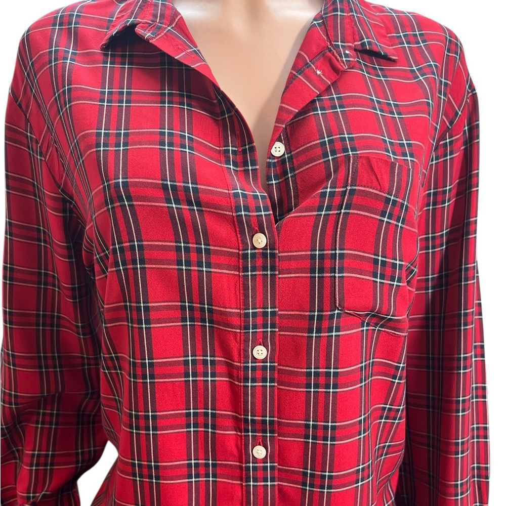 Madewell Tartan Paid Ex-Boyfriend Top - Picture 6 of 10
